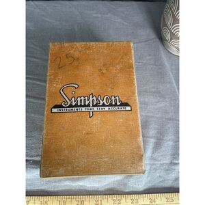 Vtg 1958 SIMPSON Model 385-3L Temperature Indicator box Manual‎ WORKS